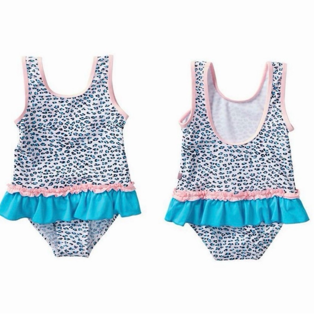 Floatimini Cheetah Print One Piece Swimsuit Little Girls NEW Tags $64 Size 5 5T